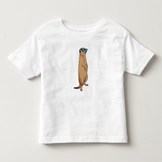 Meerkat met zonnebril kinder shirts (Voorkant)