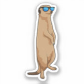 Meerkat met zonnebril sticker (Voorkant)