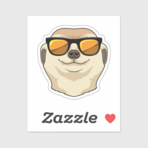 Meerkat met zonnebril sticker