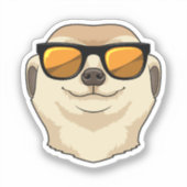 Meerkat met zonnebril sticker (Voorkant)