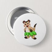 Meerkat op Ballet Dance Ronde Button 7,6 Cm (Voorkant /achterkant)