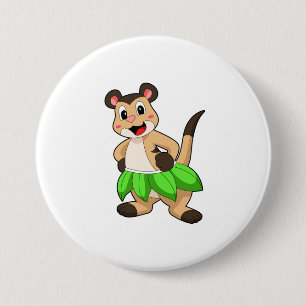Meerkat op Ballet Dance Ronde Button 7,6 Cm