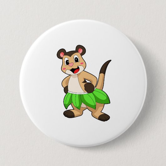 Meerkat op Ballet Dance Ronde Button 7,6 Cm (Voorkant)