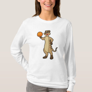 Meerkat op Basketball Sports T-shirt