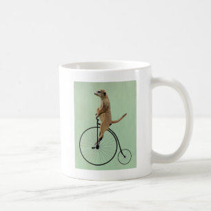 Meerkat op Black Penny Farthing 2 Koffiemok