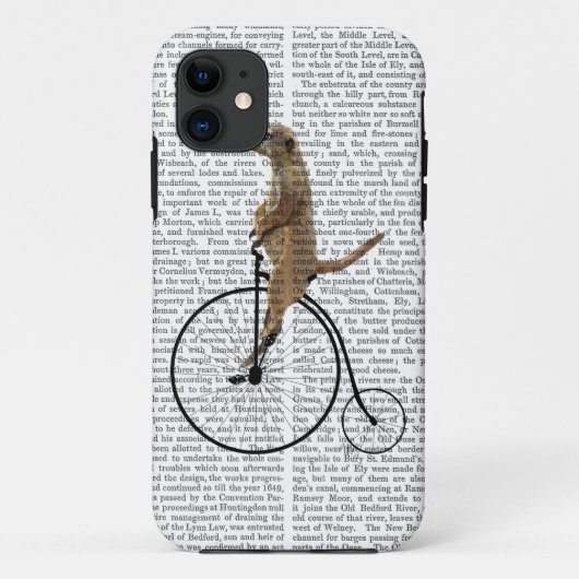Meerkat op Black Penny Farthing Case-Mate iPhone Case (Achterkant)