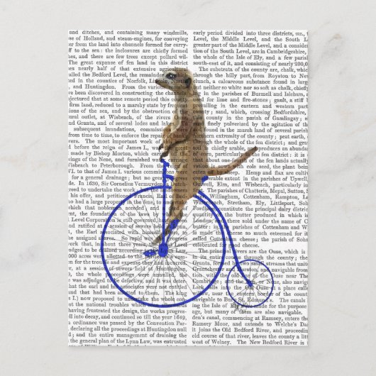 Meerkat op Blue Penny Farthing Briefkaart (Voorkant)