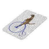 Meerkat op Blue Penny Farthing Magneet (Linkerzijde)
