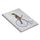 Meerkat op Blue Penny Farthing Notitieboek (Rechterzijde)