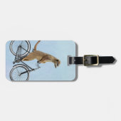 Meerkat op fiets 2 bagagelabel (Voorkant horizontaal)