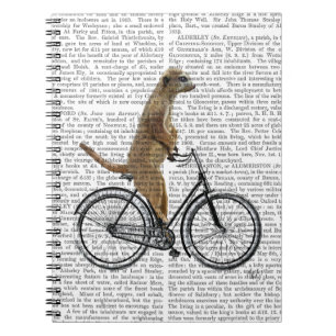 Meerkat op fiets notitieboek