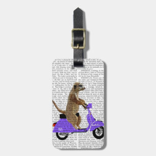 Meerkat op Lila bromfietsen Bagagelabel
