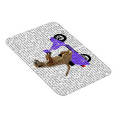 Meerkat op Lila bromfietsen Magneet (Rechterzijde)