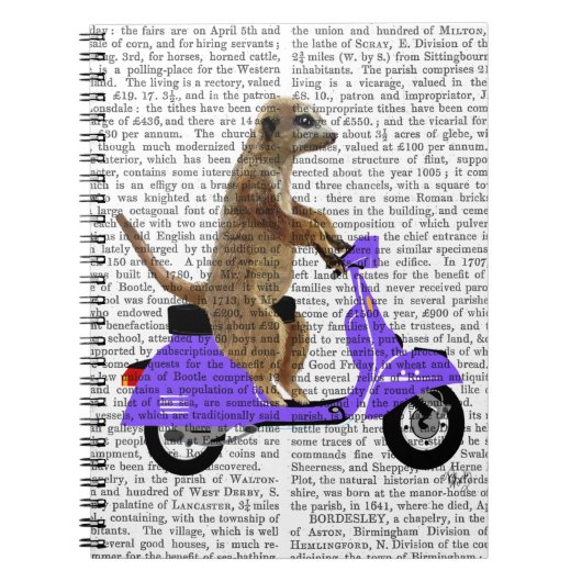 Meerkat op Lila bromfietsen Notitieboek (Voorkant)