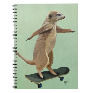 Meerkat op skateboard 3 notitieboek