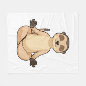 Meerkat op Yoga Meditation Fleece Deken (Voorkant (Horizontaal))
