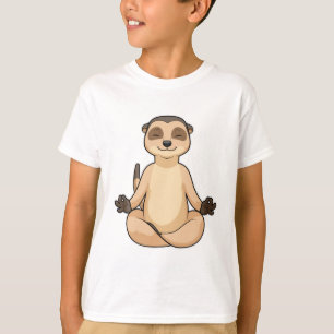 Meerkat op Yoga Meditation T-shirt