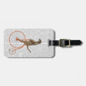 Meerkat over Oranje Penny Farthing Bagagelabel (Voorkant horizontaal)
