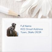 Meerkat Pair Retouradreslabel Etiket (Insitu)