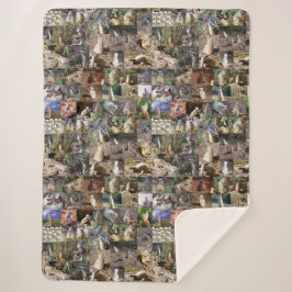 Meerkat Photo Collage Sherpa Deken