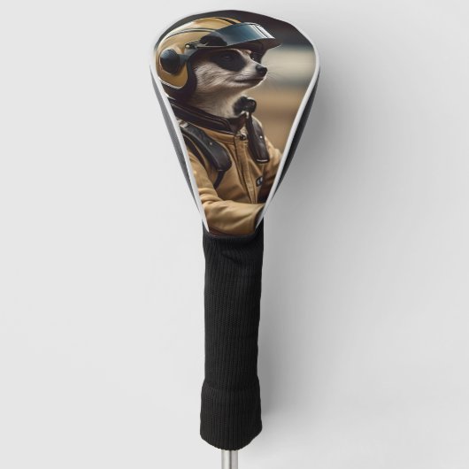 Meerkat professionele raceautobestuurder, golfheadcover (Voorkant)
