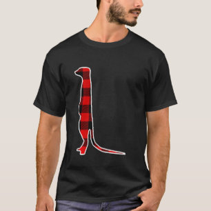 Meerkat Rode Buffalo Plaid Mierkat Bijpassende Pj T-shirt