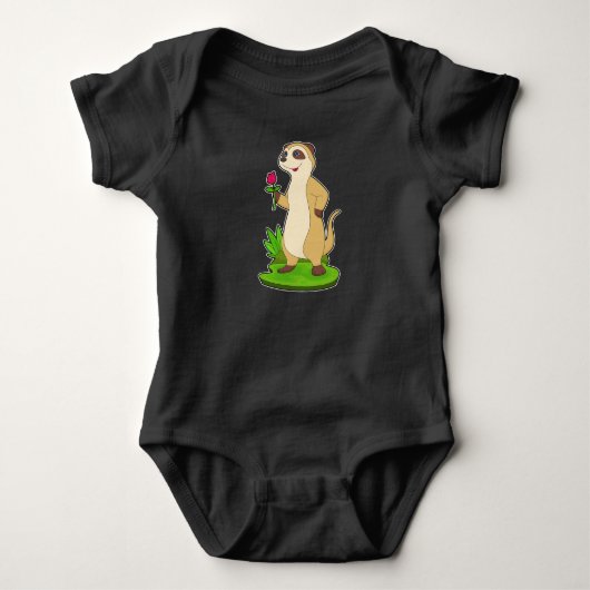 Meerkat Roos Bloem Romper (Voorkant)