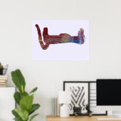Meerkat silhouette poster (Thuiskantoor)