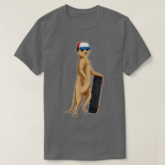 Meerkat Skateboard Sport T-shirt (Design voorkant)