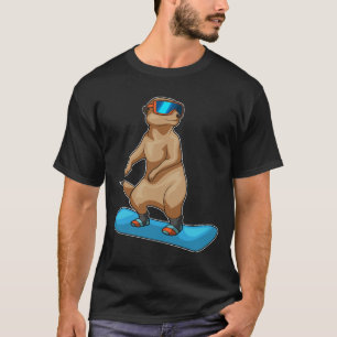 Meerkat Snowboard Wintersport T-shirt