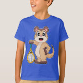 Meerkat Tennis racket T-shirt (Voorkant)