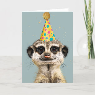 Meerkat Verjaardagsfeest Wenskaart Bedankkaart
