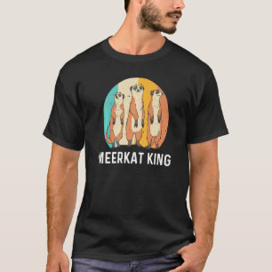 Meerkat voor mannen pa Retro Wildlife Zoo Animal T-shirt