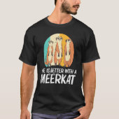 Meerkat voor mannen Retro dierentuin T-shirt (Voorkant)
