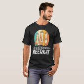 Meerkat voor mannen Retro dierentuin T-shirt (Voorkant volledig)