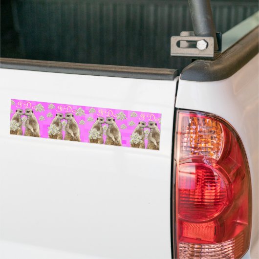 Meerkats ik doe trouwdag, Bumpersticker (Op Truck)
