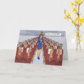 Meerkats sur une carte de voeux d'avion (Fleur jaune)