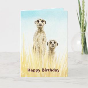 Meerkats Verjaardag Kaart