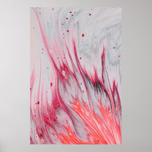 Meerkleurig abstract schilderij poster