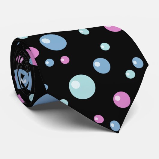 Meerkleurig Abstract Stippen patroon Stropdas (Opgerold)
