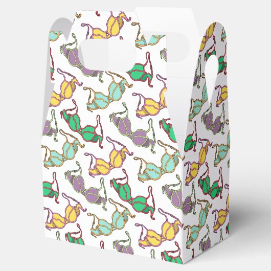 Meerkleurig Bra-patroon Bedankdoosjes (Geopend)