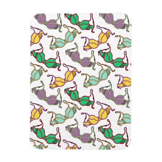 Meerkleurig Bra-patroon Magneet (Verticaal)