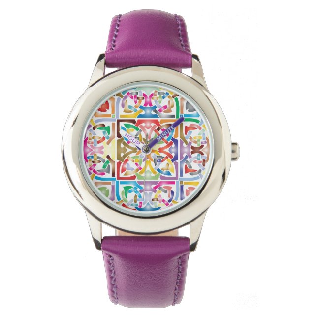 meerkleurig celsknot-horloge horloge (Voorkant)
