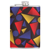 Meerkleurig driehoekpatroon heupfles (Voorkant)