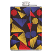 Meerkleurig driehoekpatroon heupfles (Achterkant)