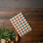 Meerkleurig driehoekpatroon theedoek