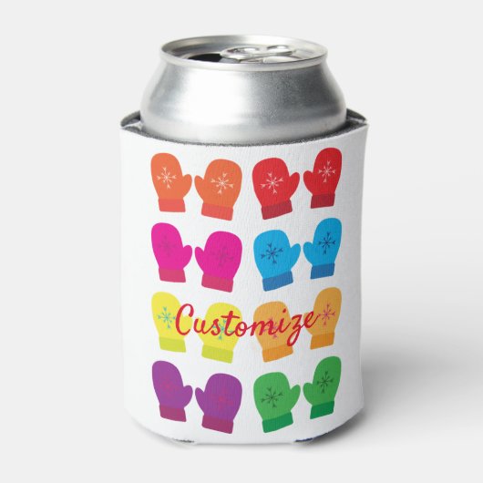 Meerkleurig gebreid Mittens Thunder_Cove Blikjeskoeler (Blikje Voorkant)