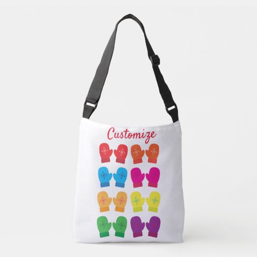 Meerkleurig gebreid Mittens Thunder_Cove Crossbody Tas (Voorkant)