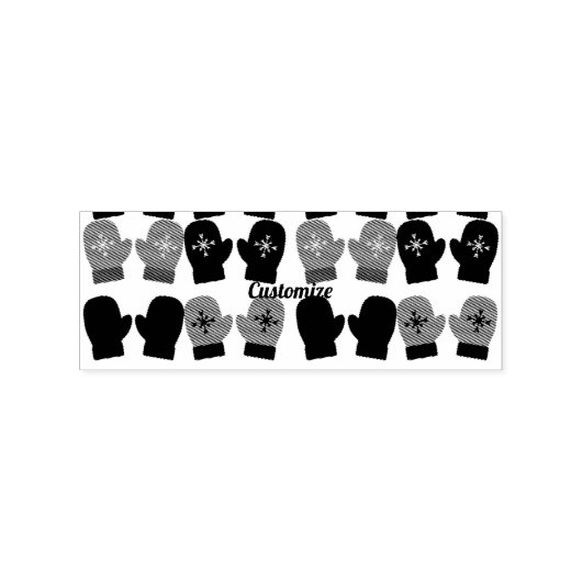 Meerkleurig gebreid Mittens Thunder_Cove Rubberstempel (Gestempeld)