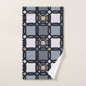 Meerkleurig geometrisch ornament in gedempte schop bad handdoek (Handdoek)